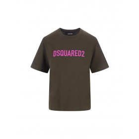 DSQUARED2 Γυναικείο Χακί T-Shirt With Logo