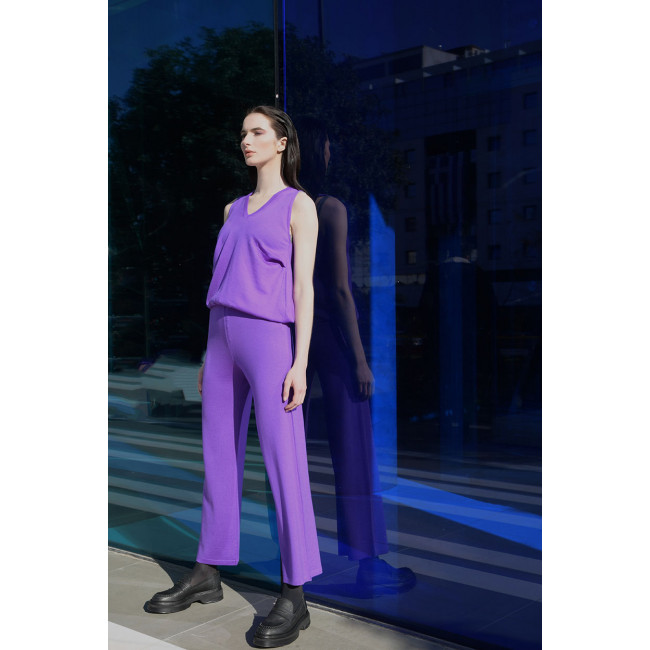 Mario Womens Knitted Pants Violet