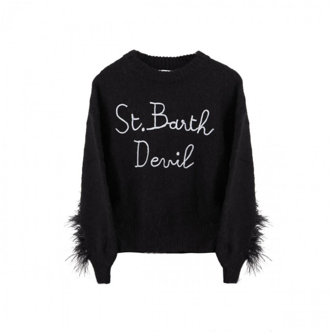 MC2 SAINT BARTH Women's Sweater Devil with Feathers