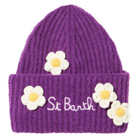 MC2 SAINT BARTH Women's Knitted Cap Wengen Soft W Cr Flower01 26I