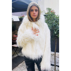 MC2 SAINT BARTH Women's Sully Long Fake Fur Jacket