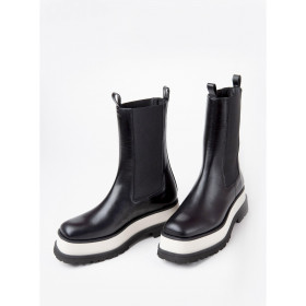 PALOMA BARCELO BOOTS  CLEA TYSON BLACK SOLE WHITE/BLACK