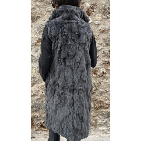 TAVUS Womens Vest Fur Coat