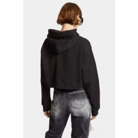 DSQUARED2 Womens Cropped Cool Fit Hoodie