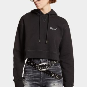 DSQUARED2 Γυναικείο Φούτερ Logoed Cropped Hoodie Sweatshirt