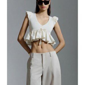 AVANT GARDE Γυναικεία Αμάνικη Μπλούζα Crop Top